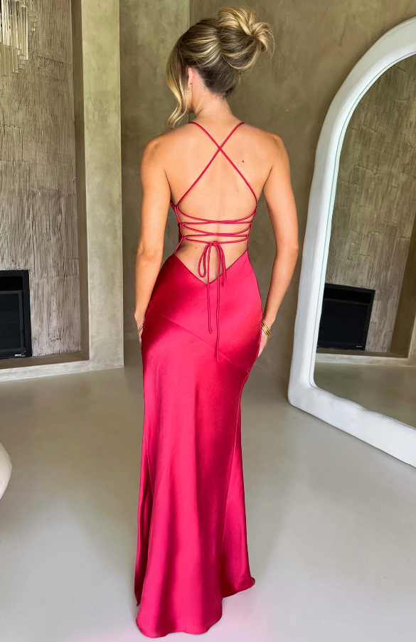 Lilly V-Neck Slit Maxi Dress