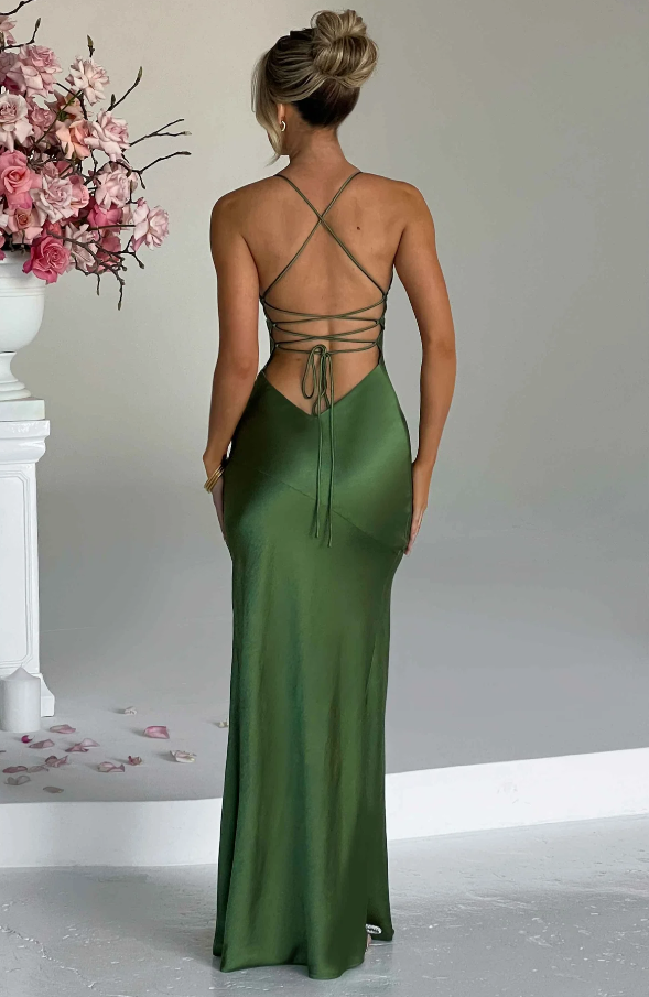 Lilly V-Neck Slit Maxi Dress