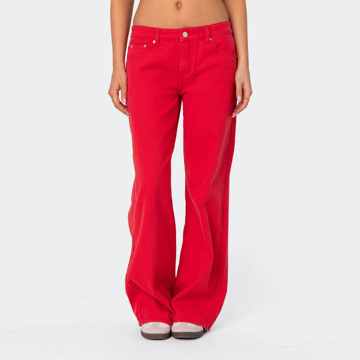 Delphine Straight-Leg Denim Jeans