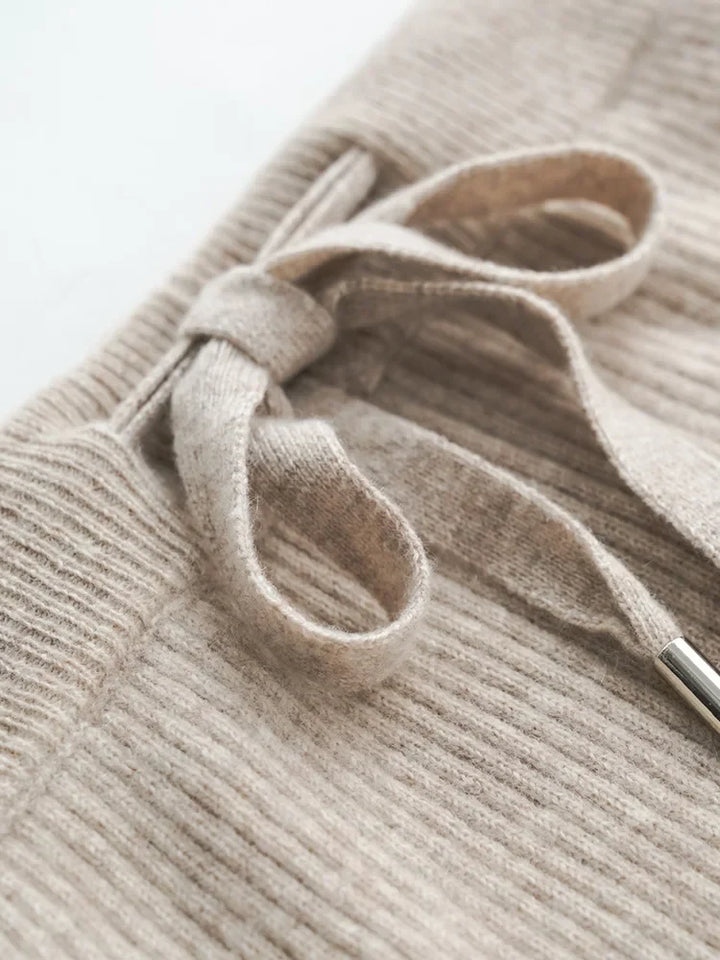 Elara Wool Knitted Wide Leg Pants