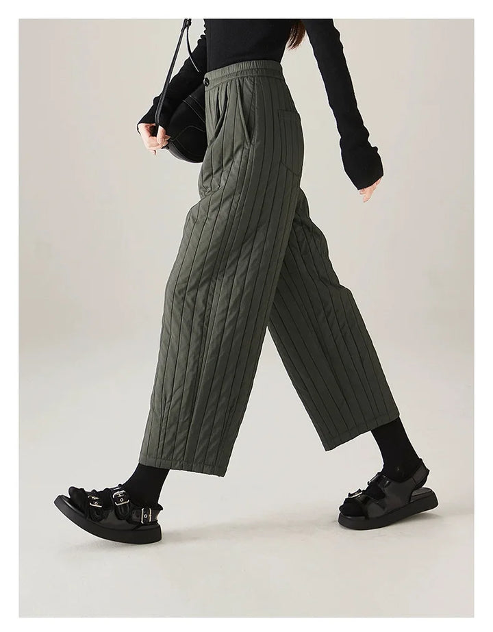 Daria Quilted Wide-Leg Pants