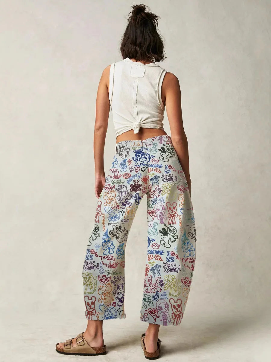 Virelle Tapestry Wide-Leg Jeans