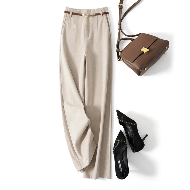 Virella Wide-Leg Wool Trousers