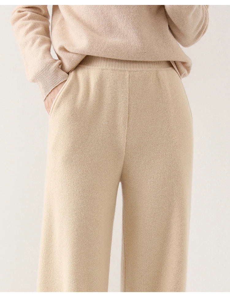 Mireya Merino Wide-Leg Lounge Pants