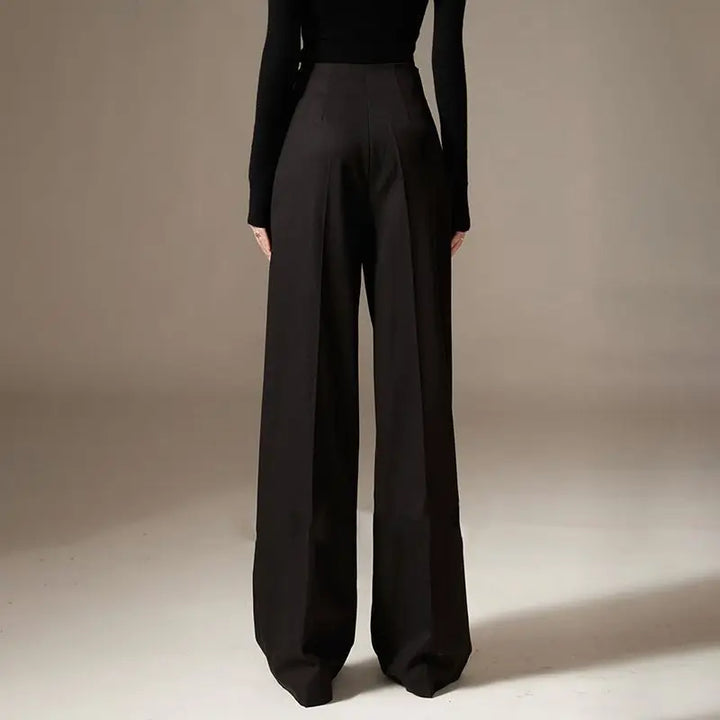 Virelle Draped Wide-Leg Trousers