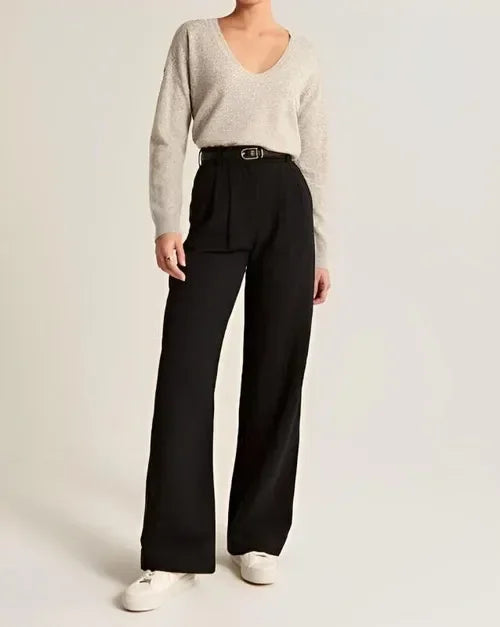 Alessia Tailored Wide-Leg Trousers