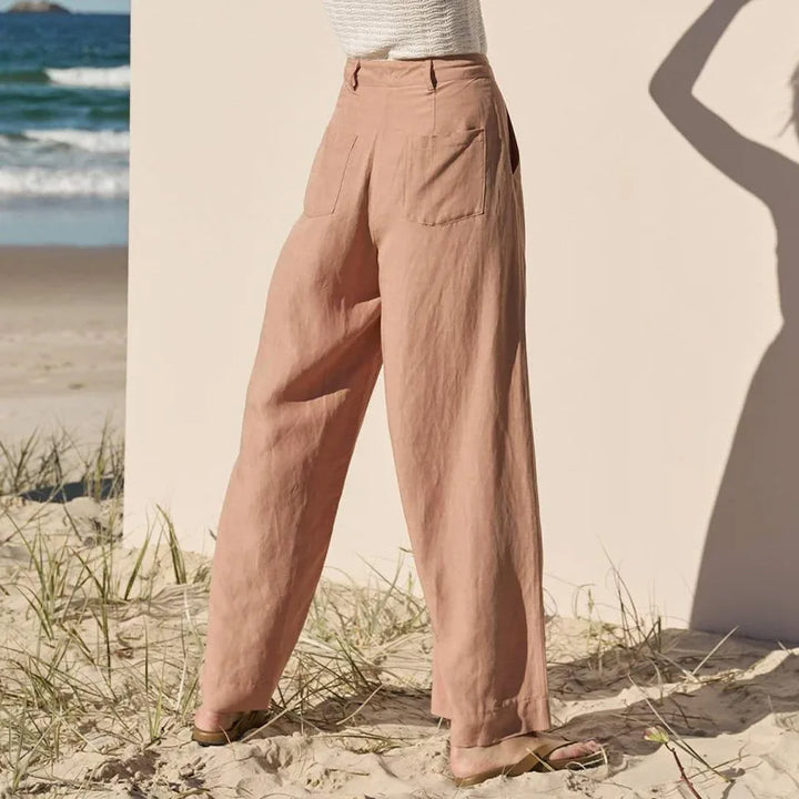Solenne Linen Summer Trousers