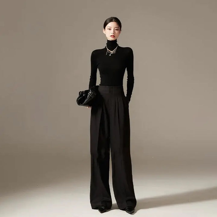 Virelle Draped Wide-Leg Trousers