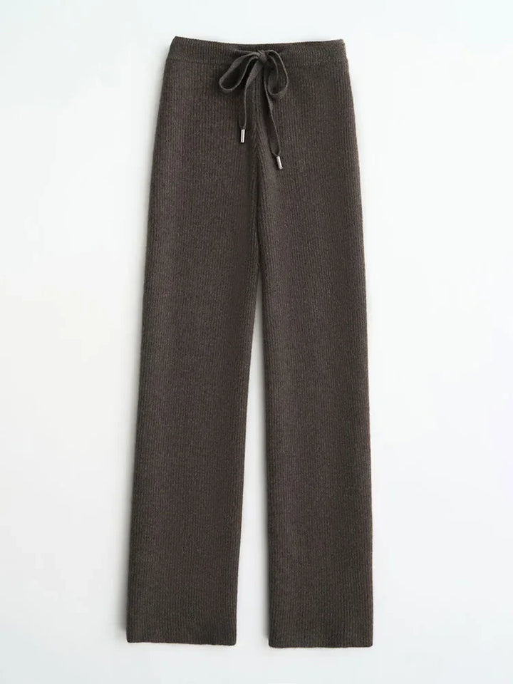 Elara Wool Knitted Wide Leg Pants