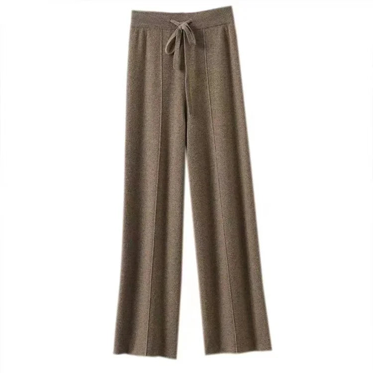 Elysia Merino Wool Wide-Leg Trousers