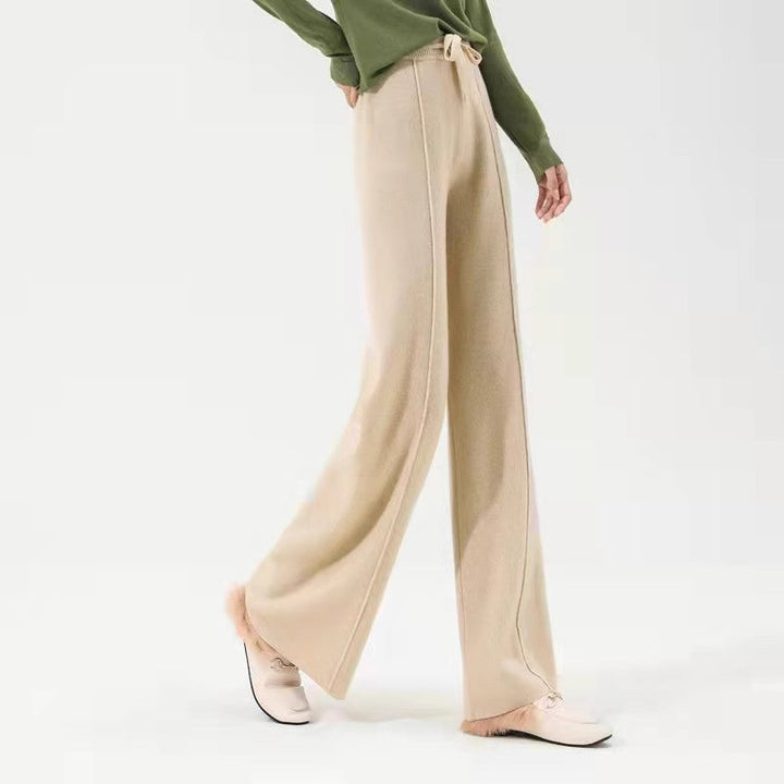 Elysia Merino Wool Wide-Leg Trousers