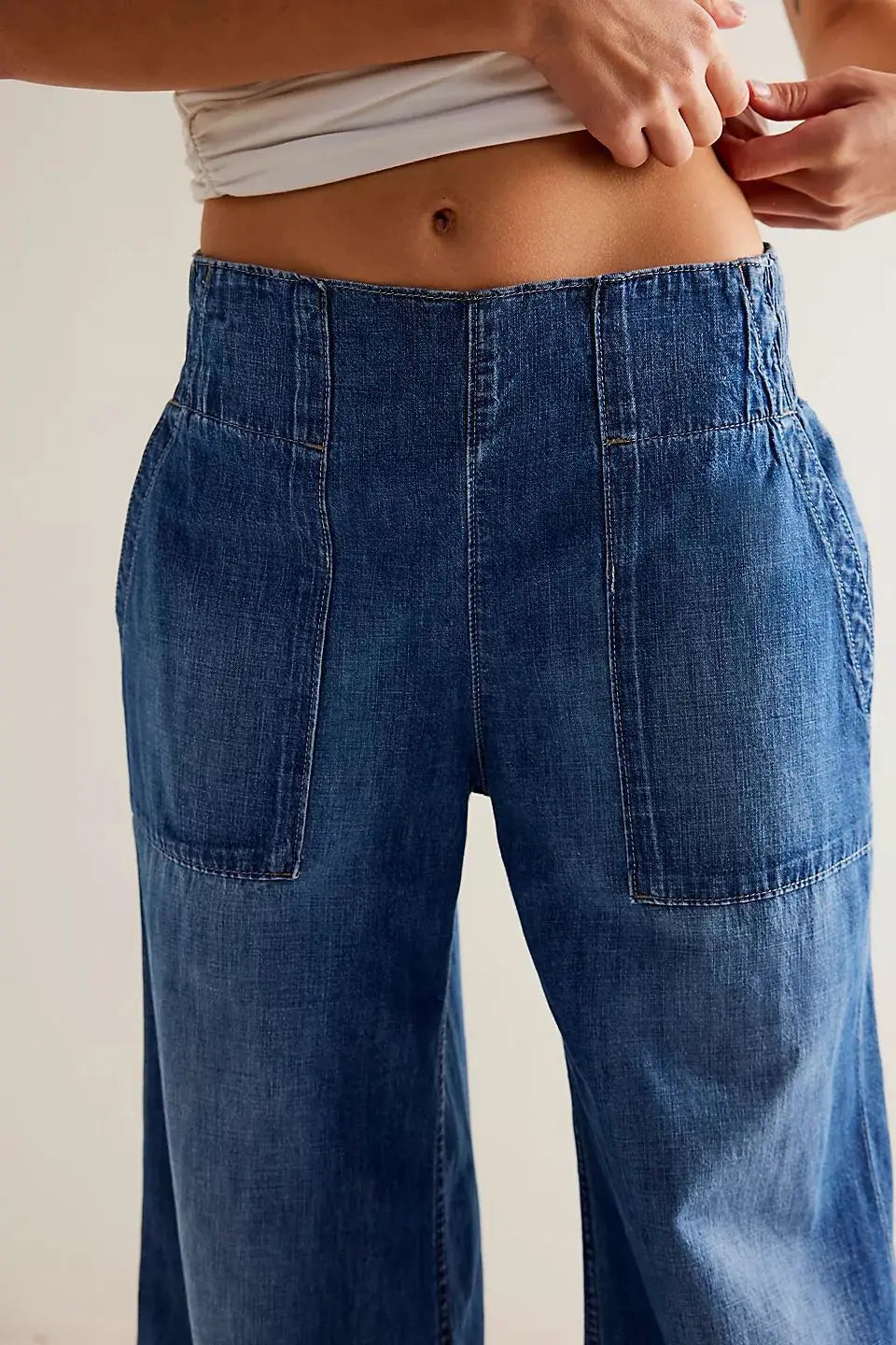 Solène Wide-Leg Denim Jeans