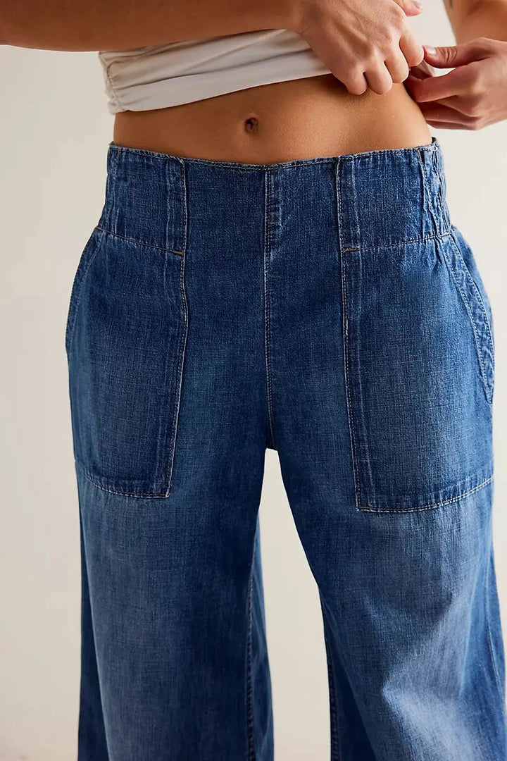 Solène Wide-Leg Denim Jeans