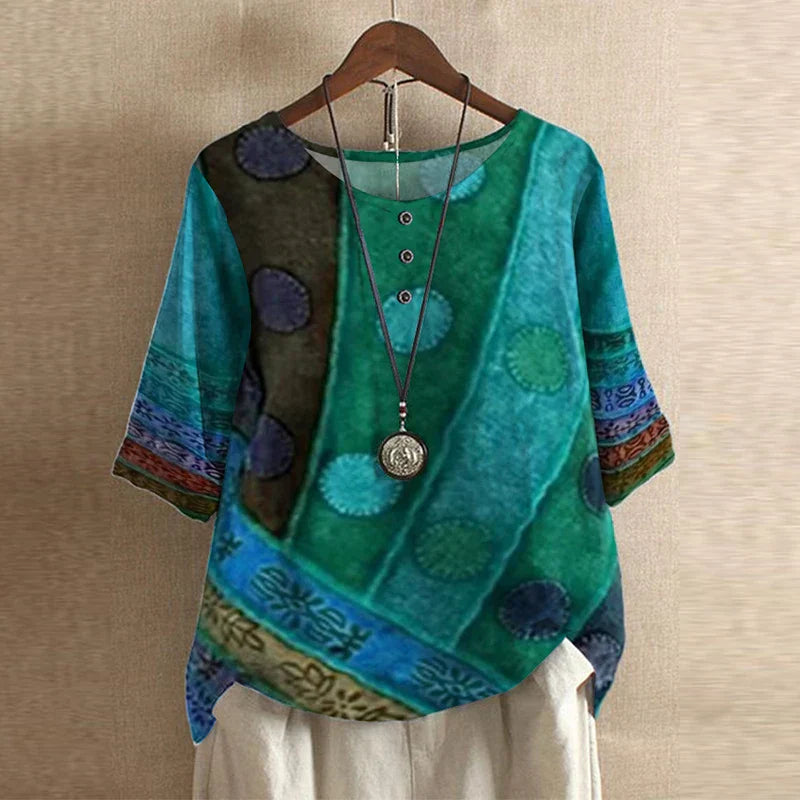 Anya Retro Floral Blouse