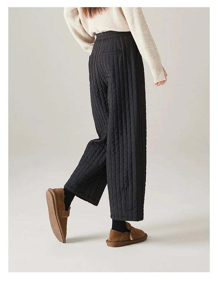 Daria Quilted Wide-Leg Pants