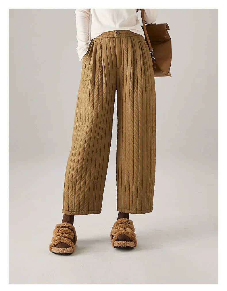 Daria Quilted Wide-Leg Pants