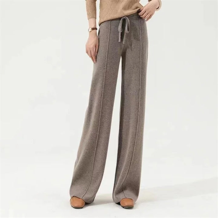 Elysia Merino Wool Wide-Leg Trousers