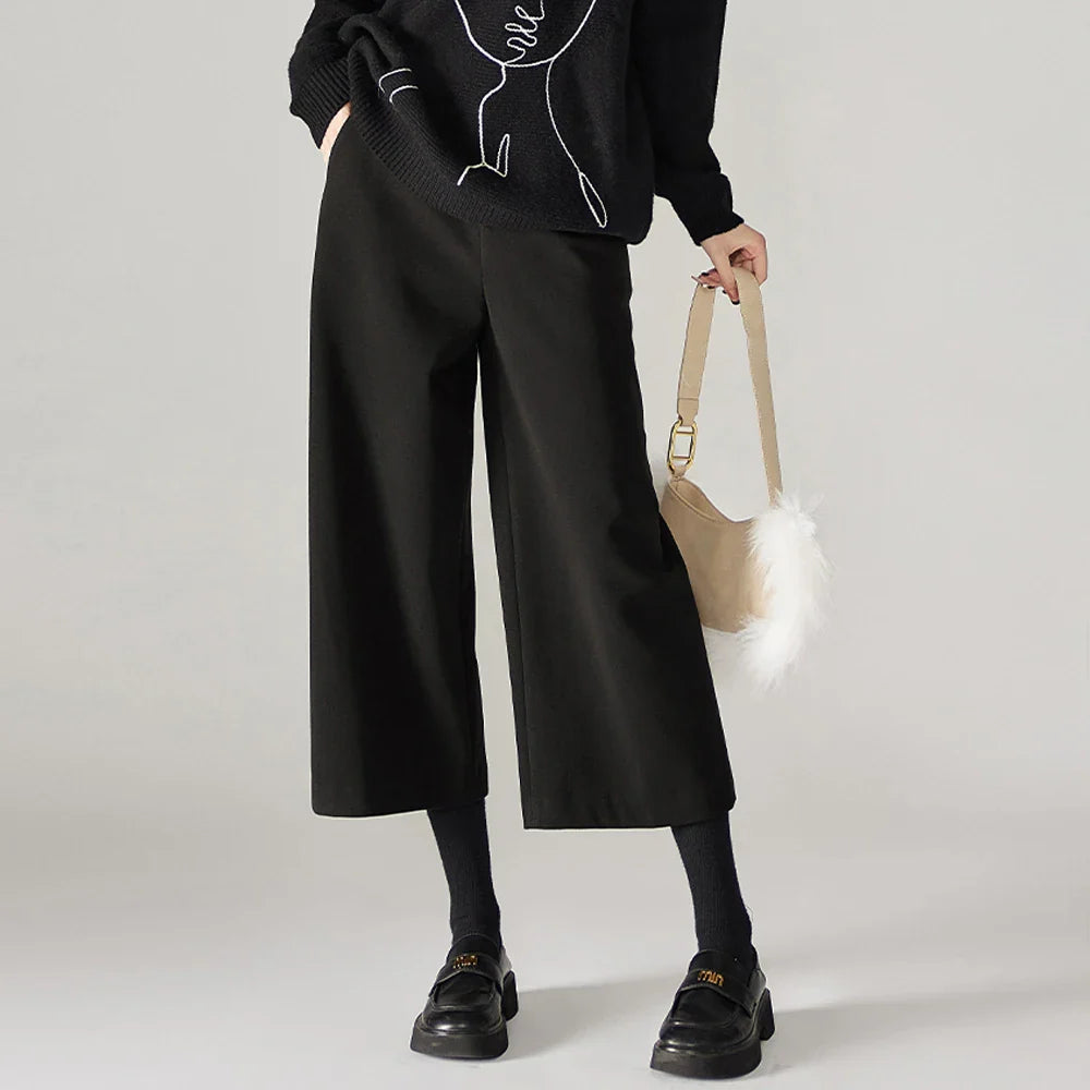 Elowira Wool Wide-Leg Trousers