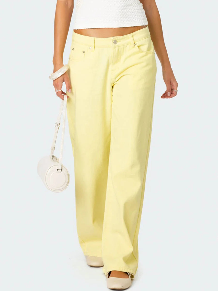 Delphine Straight-Leg Denim Jeans