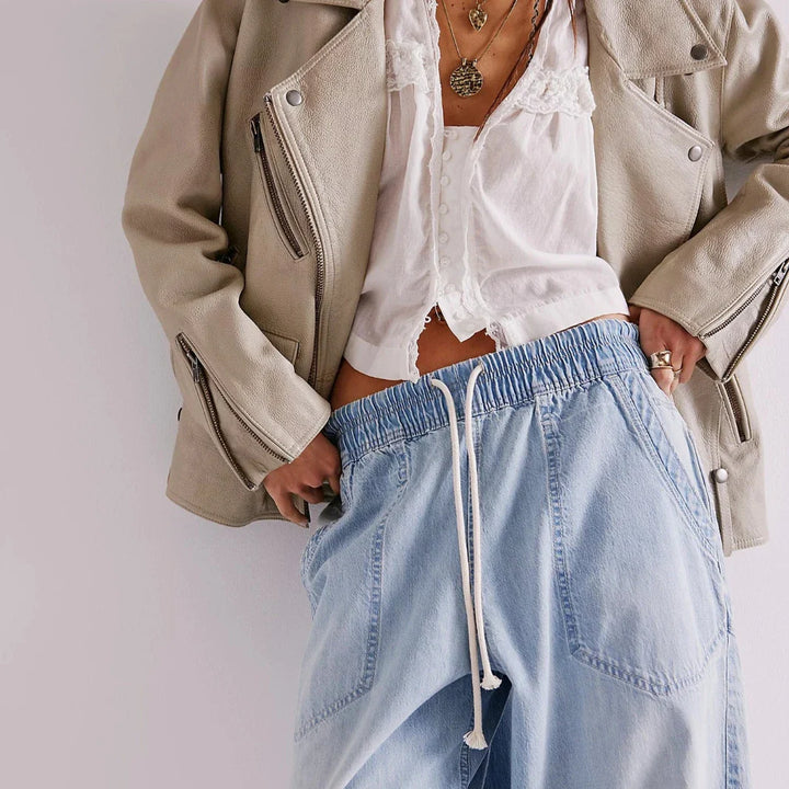 Solara Drawstring Crop Jeans
