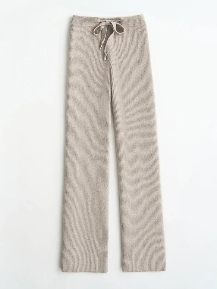 Elara Wool Knitted Wide Leg Pants