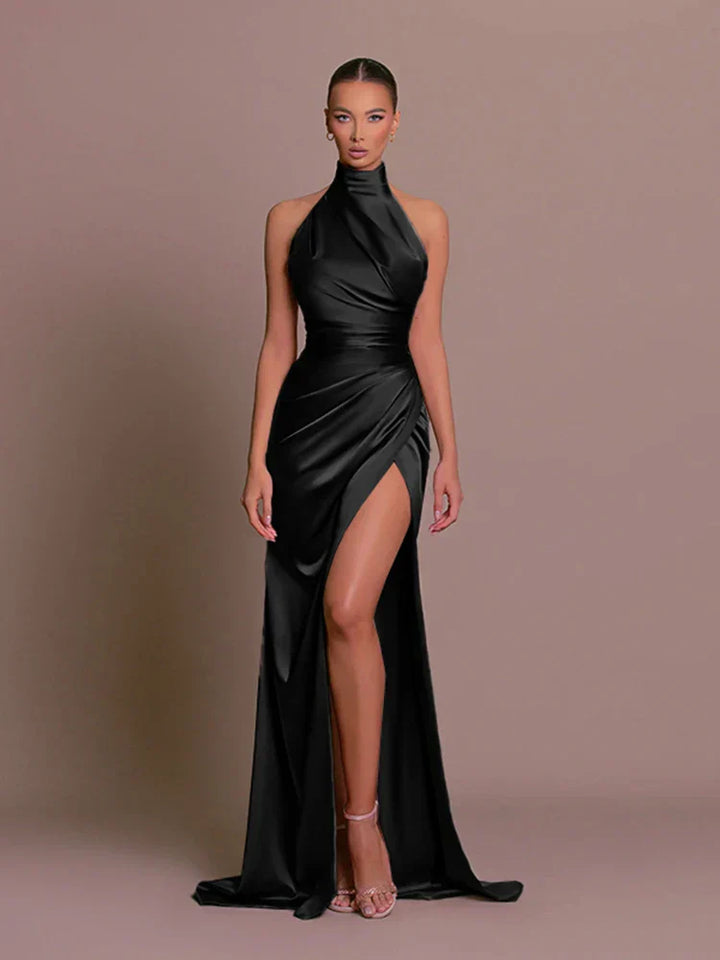 Carla High-Slit Evening Dress