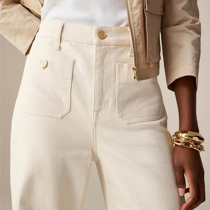 Aurelia Pocket Detail Wide-Leg Jeans