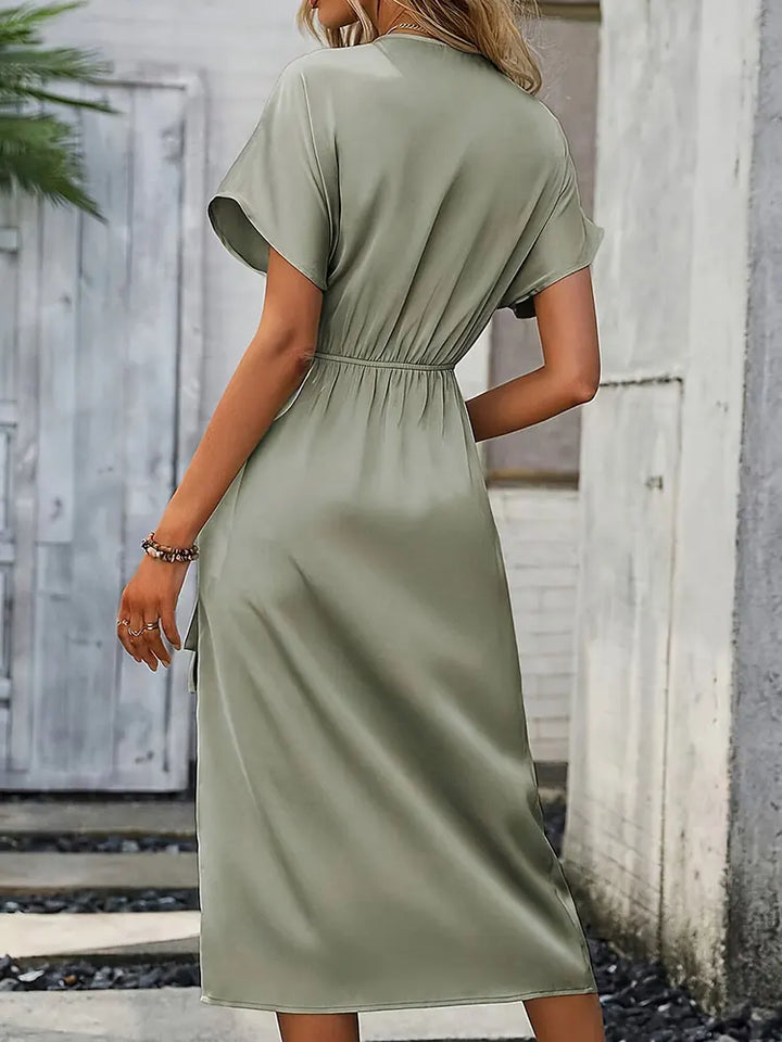 Maricar Wrap Detail Midi Dress