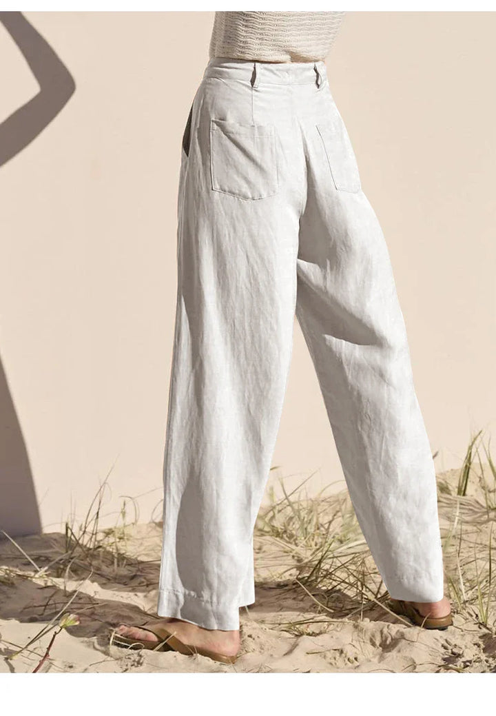 Solenne Linen Summer Trousers