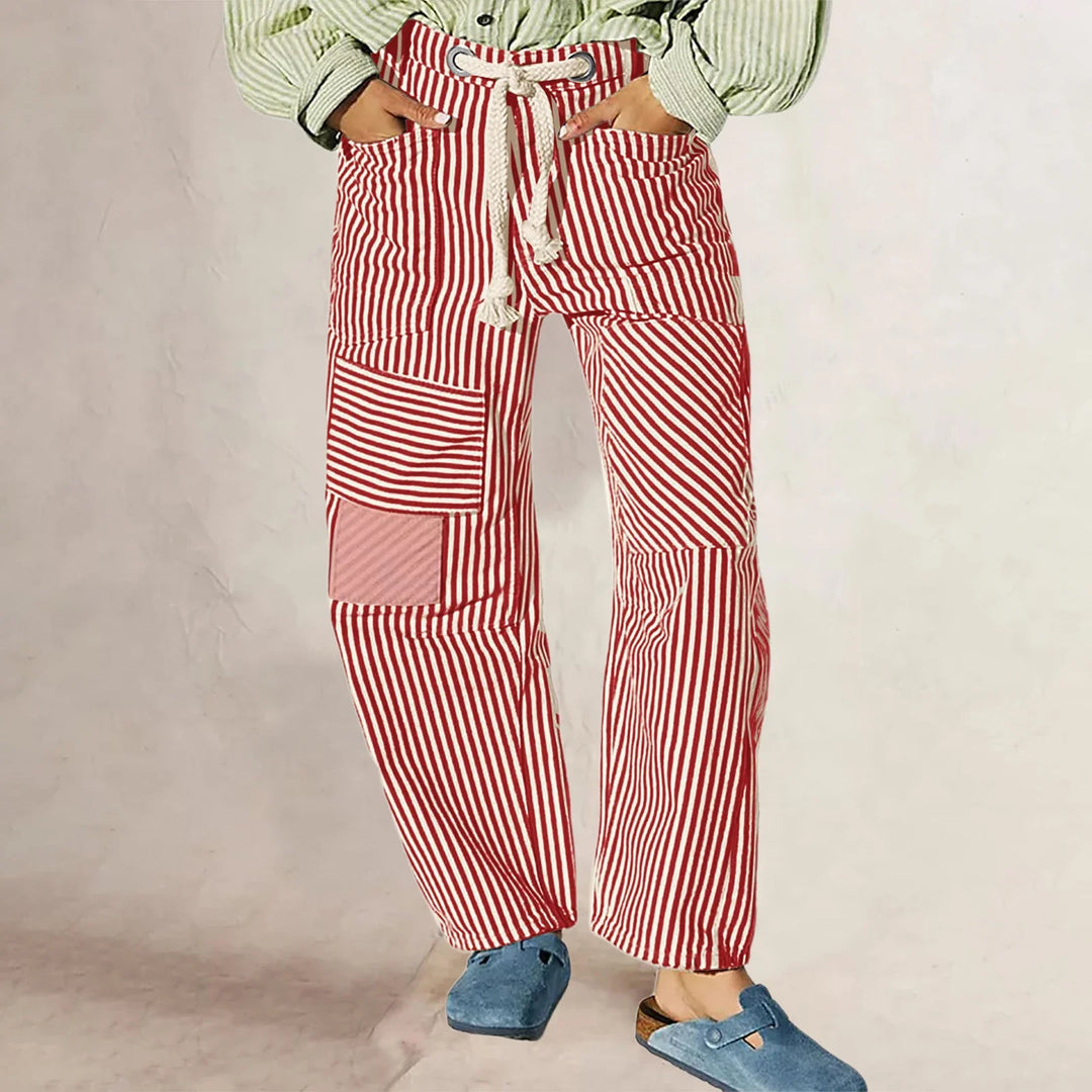 Elowen Stripe Patchwork Trousers