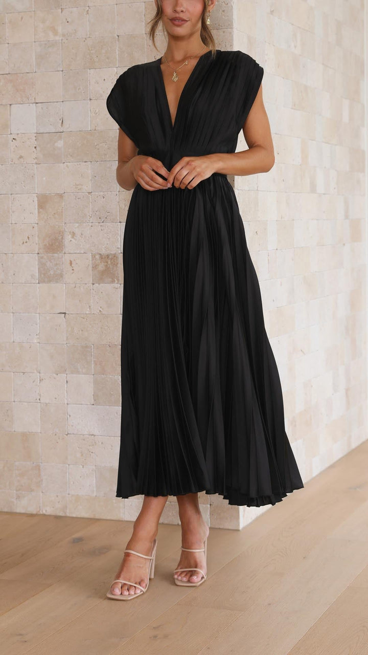 Maria Pleated Occasion Maxi Dress
