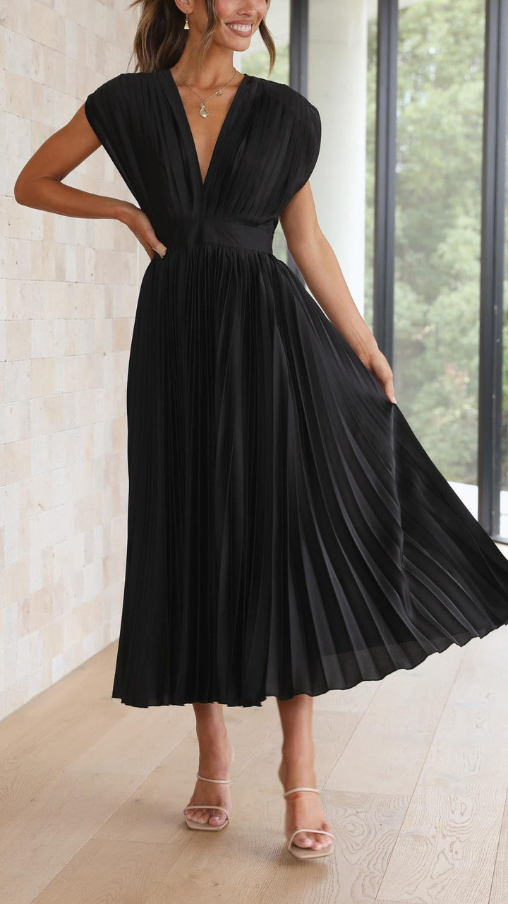 Maria Pleated Occasion Maxi Dress