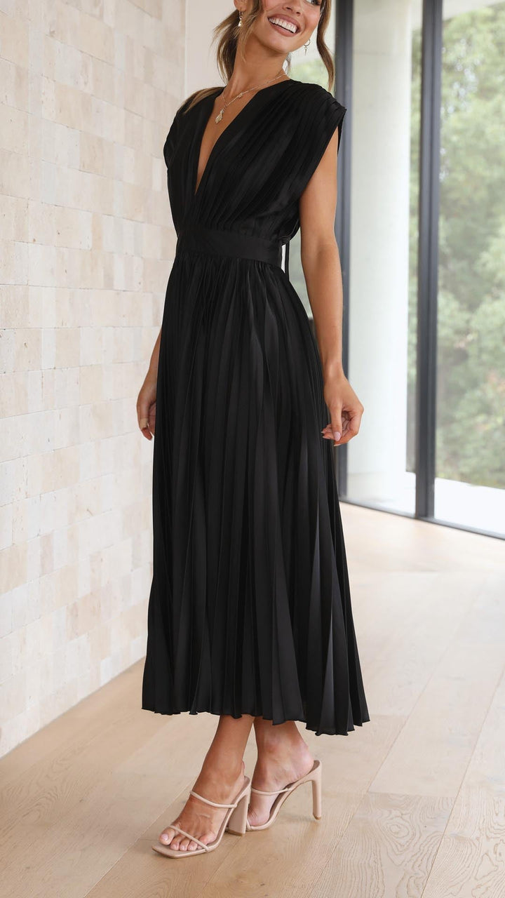 Maria Pleated Occasion Maxi Dress