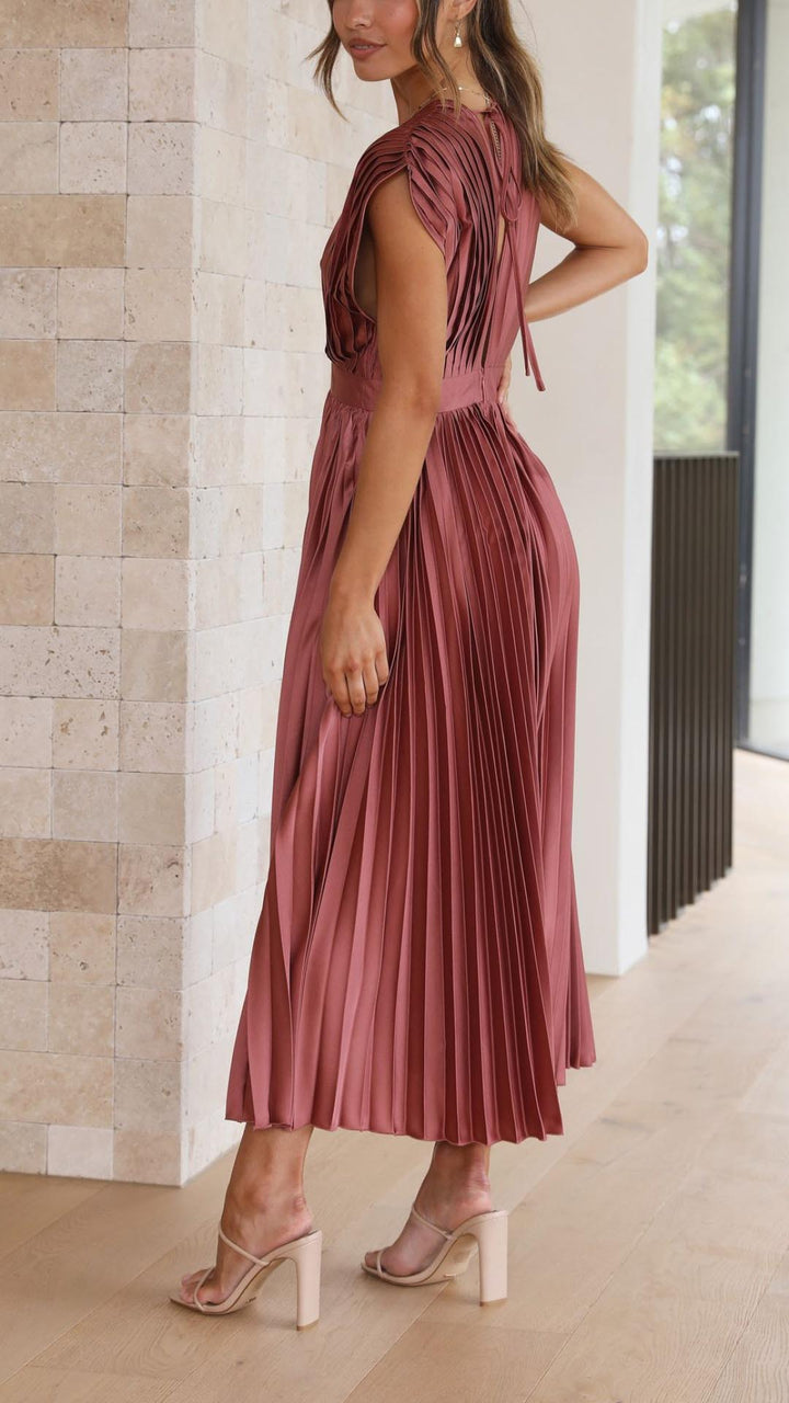 Maria Pleated Occasion Maxi Dress