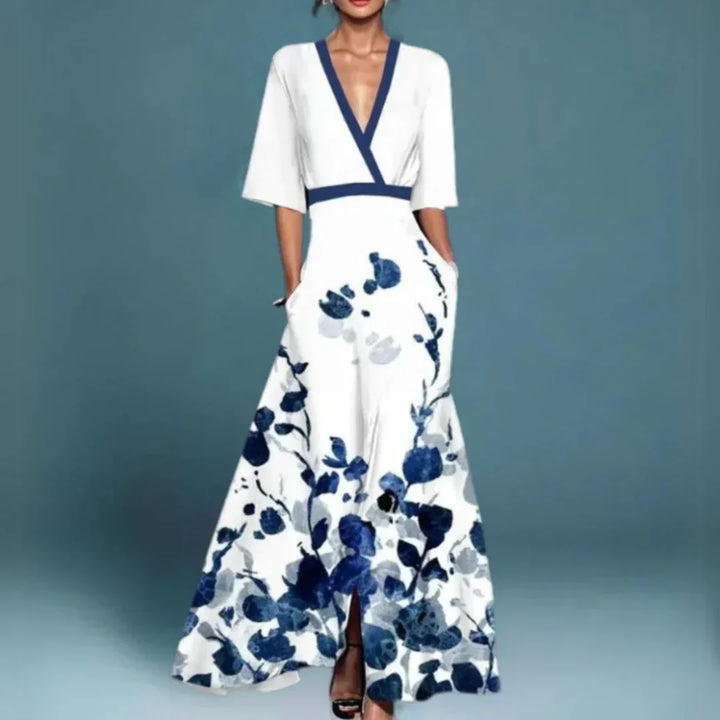 Jill Floral Pattern Maxi Dress