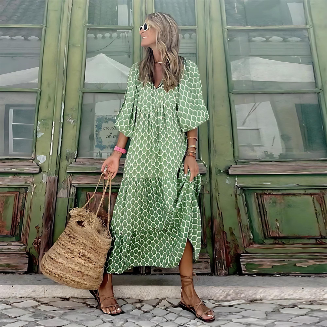 Haven Printed Spring Maxi Dress