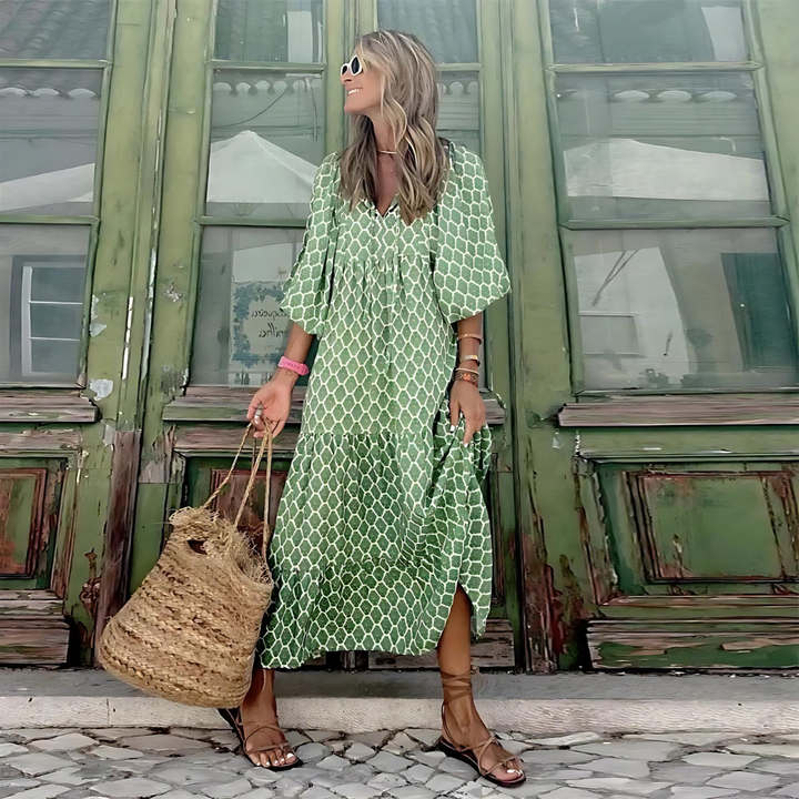 Haven Printed Spring Maxi Dress