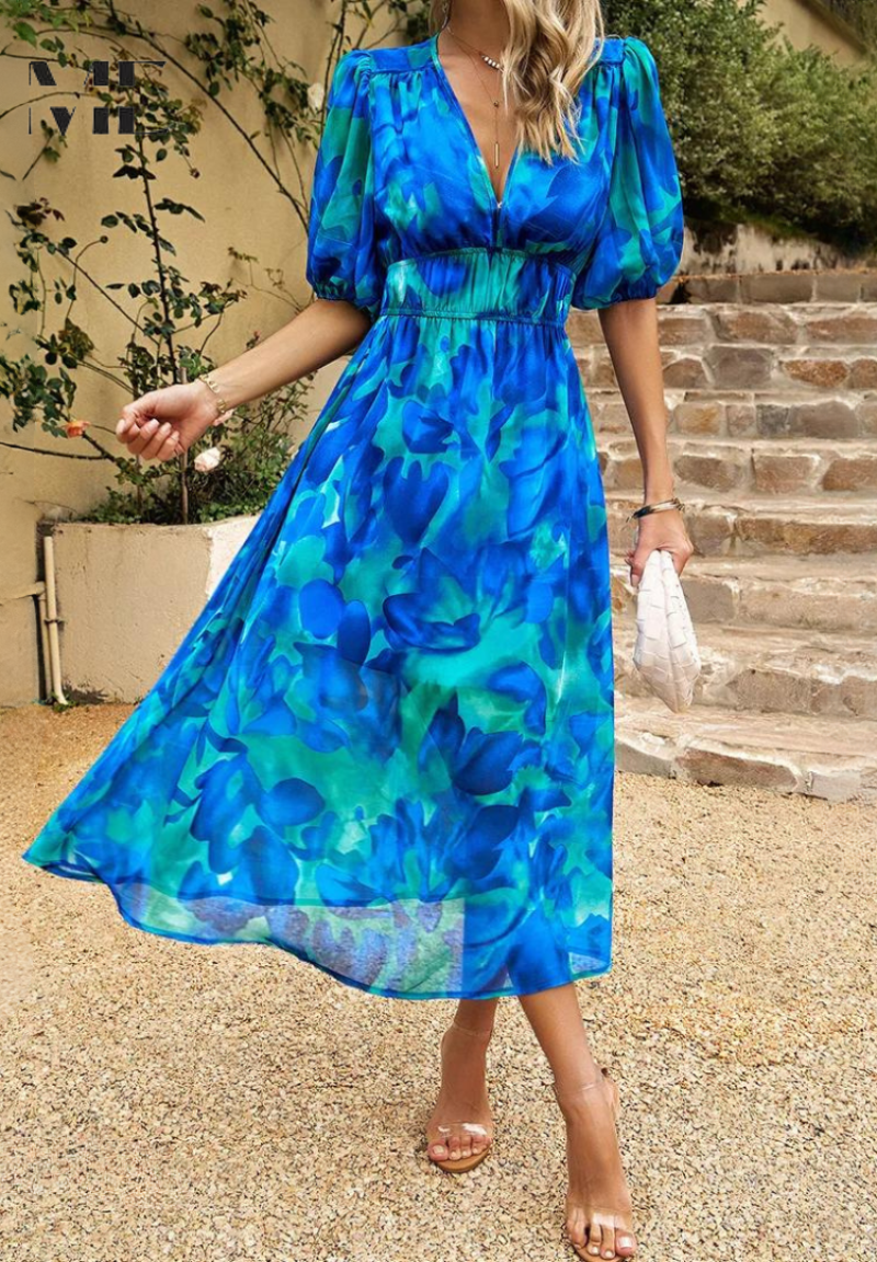 Monica Floral Print Midi Dress