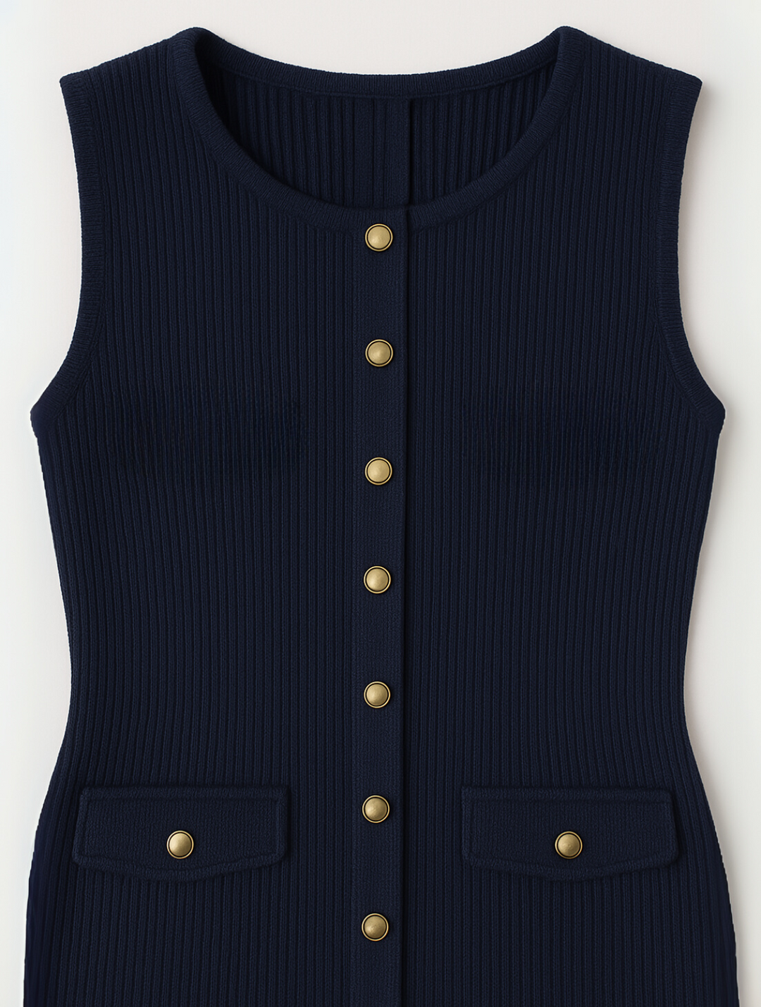 Marilyn Button Midi Knit Dress