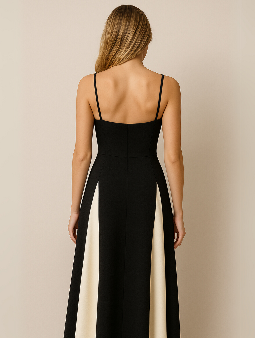 Charlotte Contrast Panel Maxi Dress