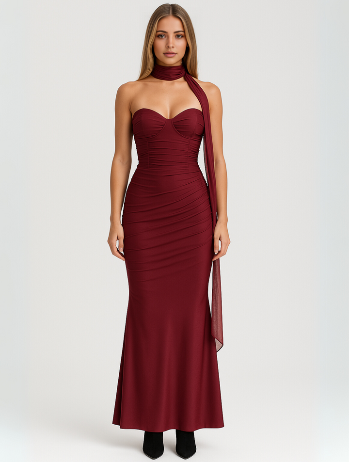 Phyllis Strapless Choker Dress