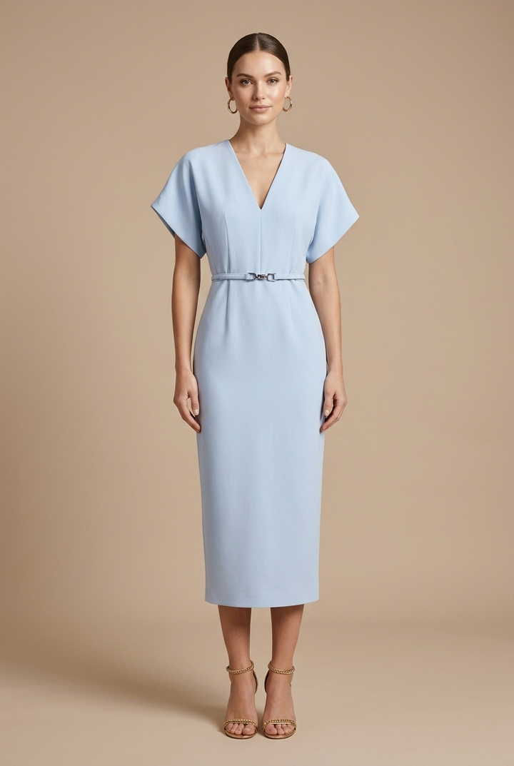 Soraya Belted Batwing Midi Dress