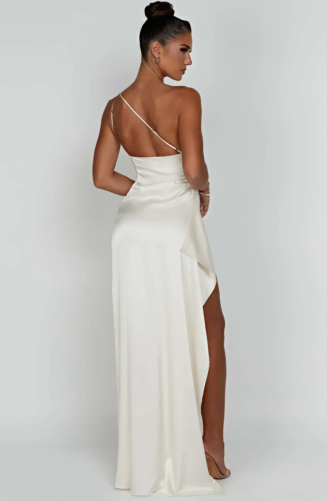 Selene Asymmetric Evening Maxi Dress