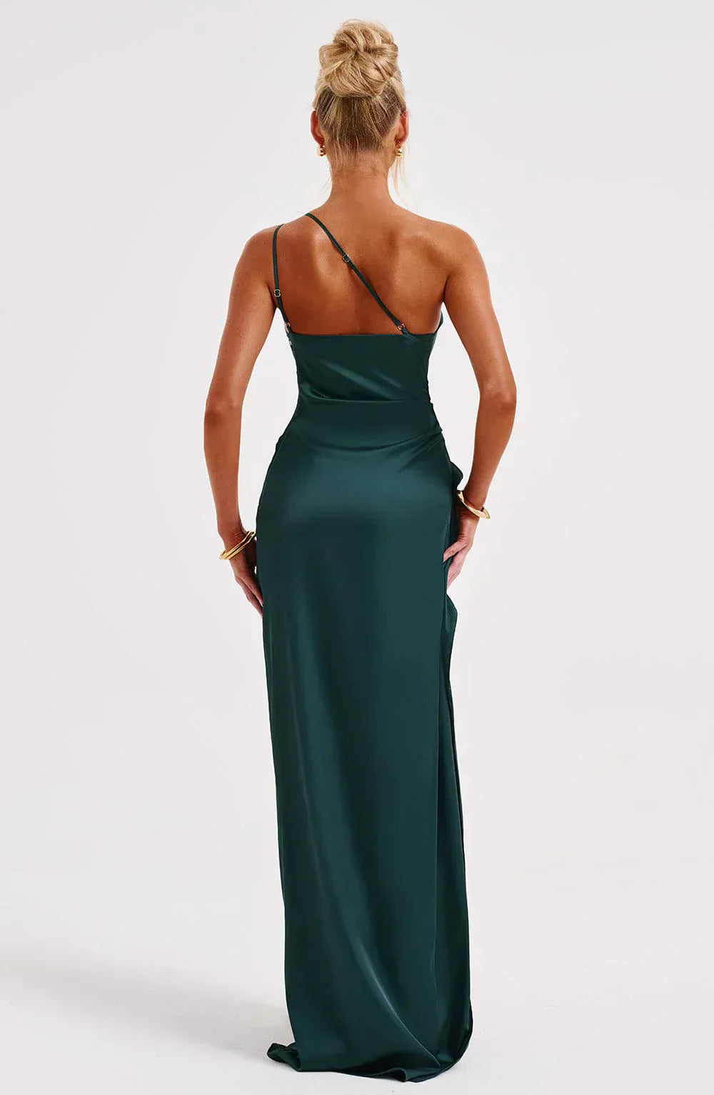 Selene Asymmetric Evening Maxi Dress