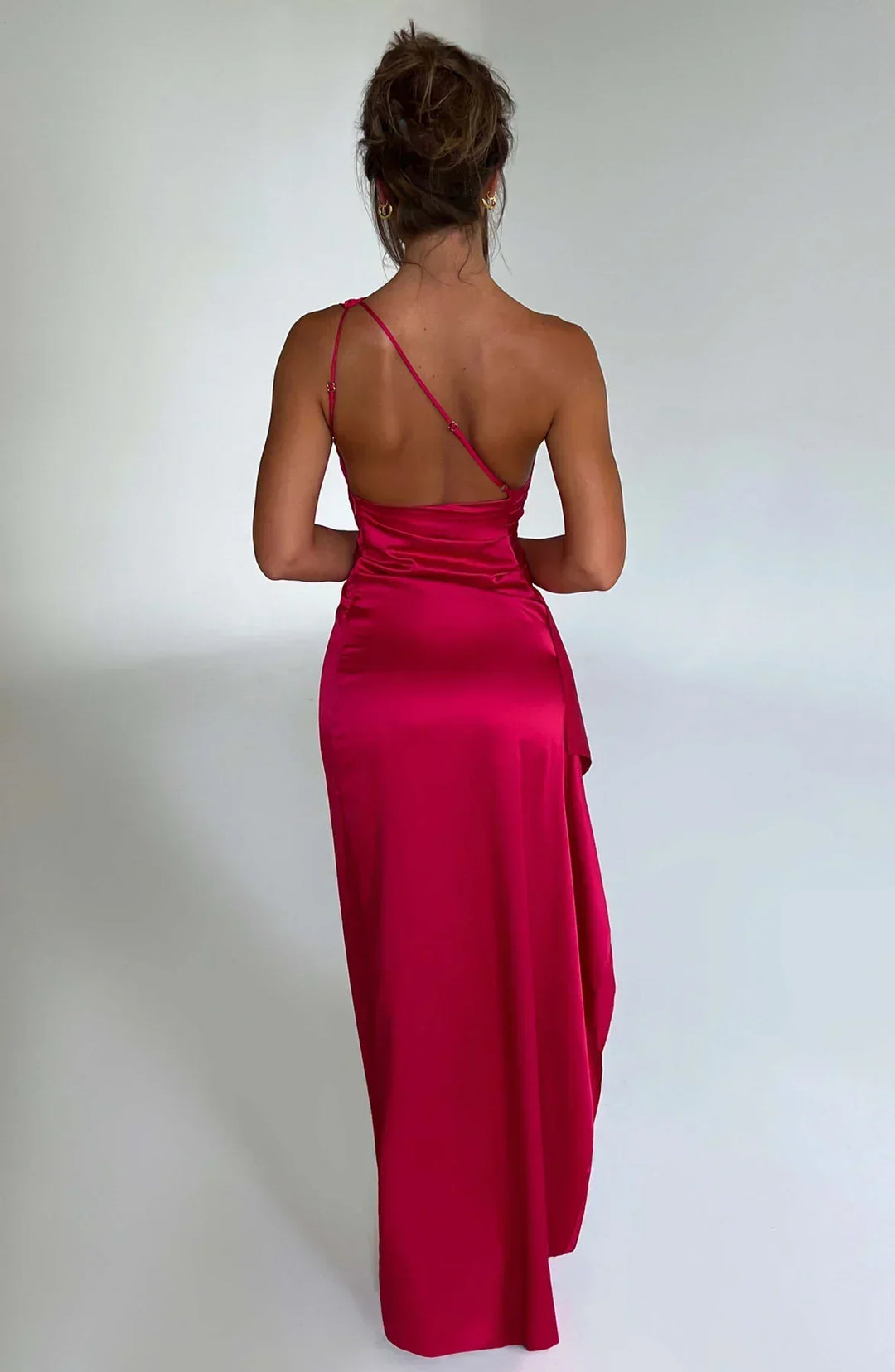 Selene Asymmetric Evening Maxi Dress