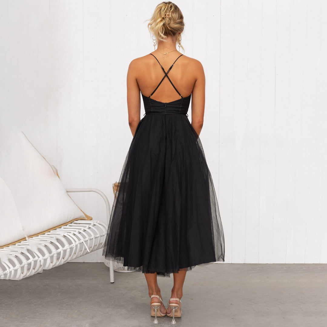 Celine Draped Formal Maxi Dress