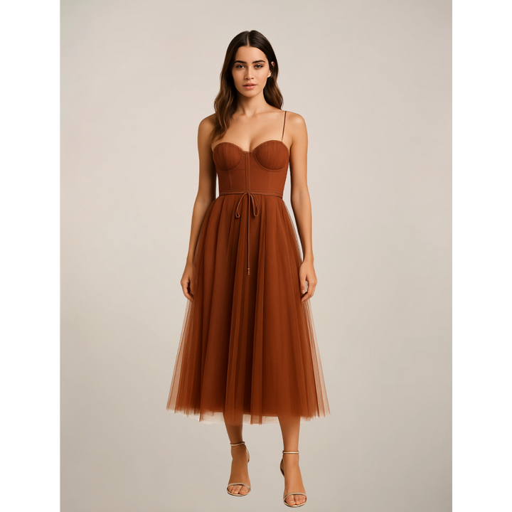 Celine Draped Formal Maxi Dress