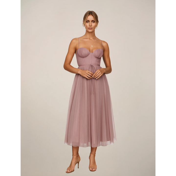 Celine Draped Formal Maxi Dress