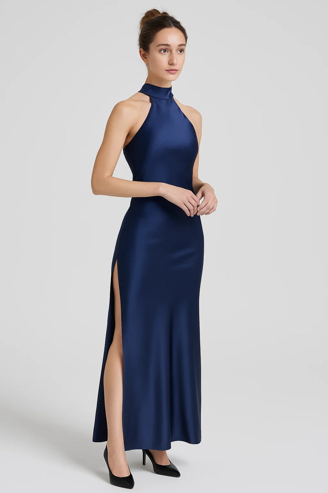 Isolde Halter Neck Maxi Dress