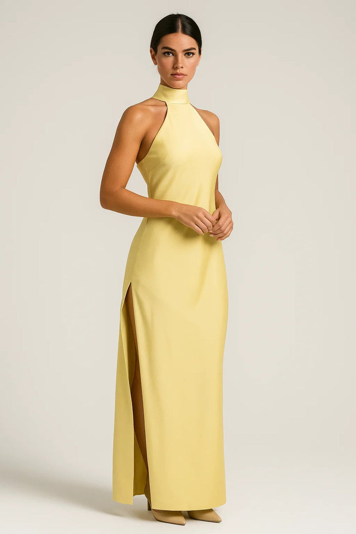 Isolde Halter Neck Maxi Dress